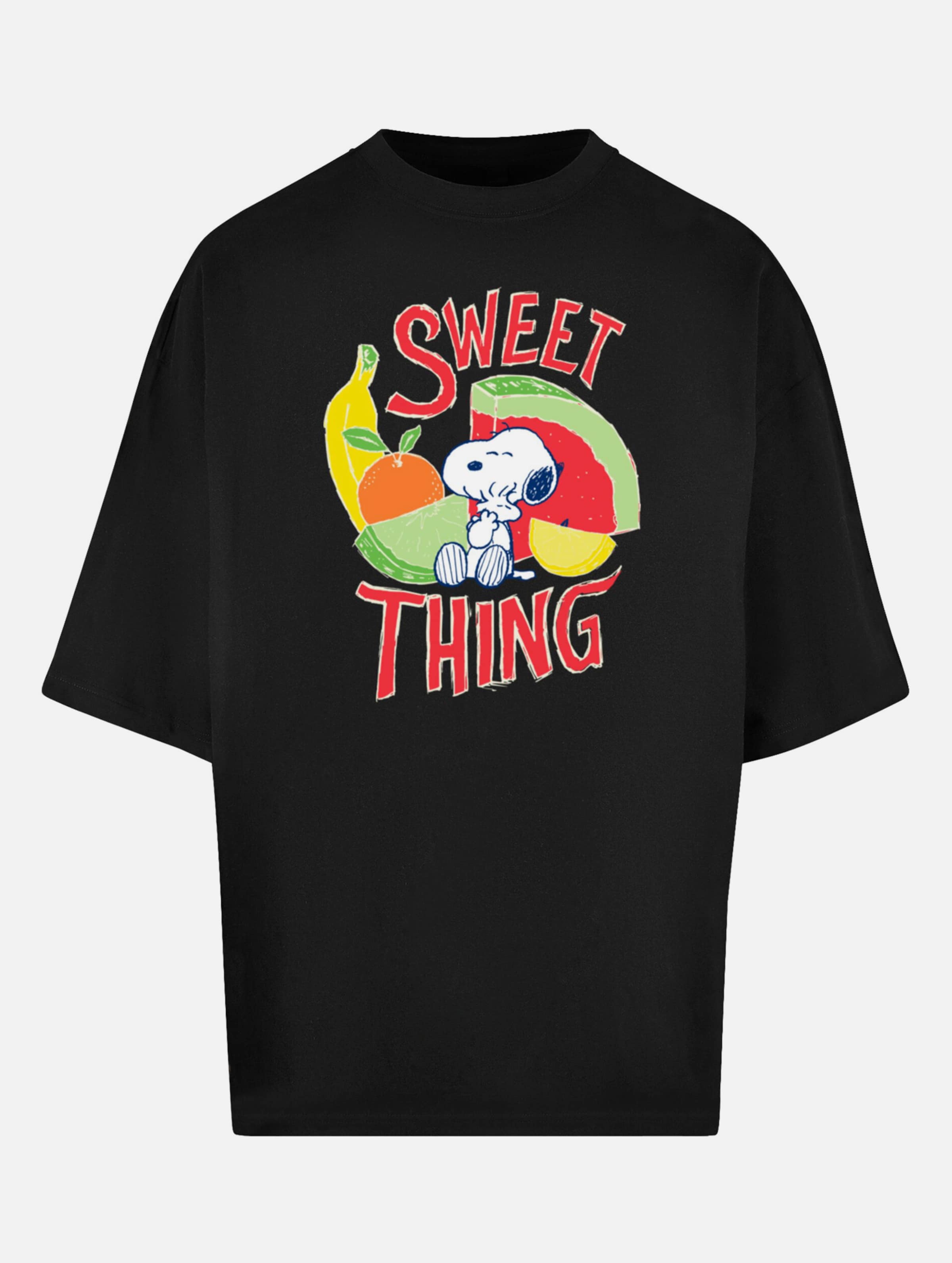 Merchcode Peanuts - Sweet thing Huge Tee op kleur zwart, Maat L