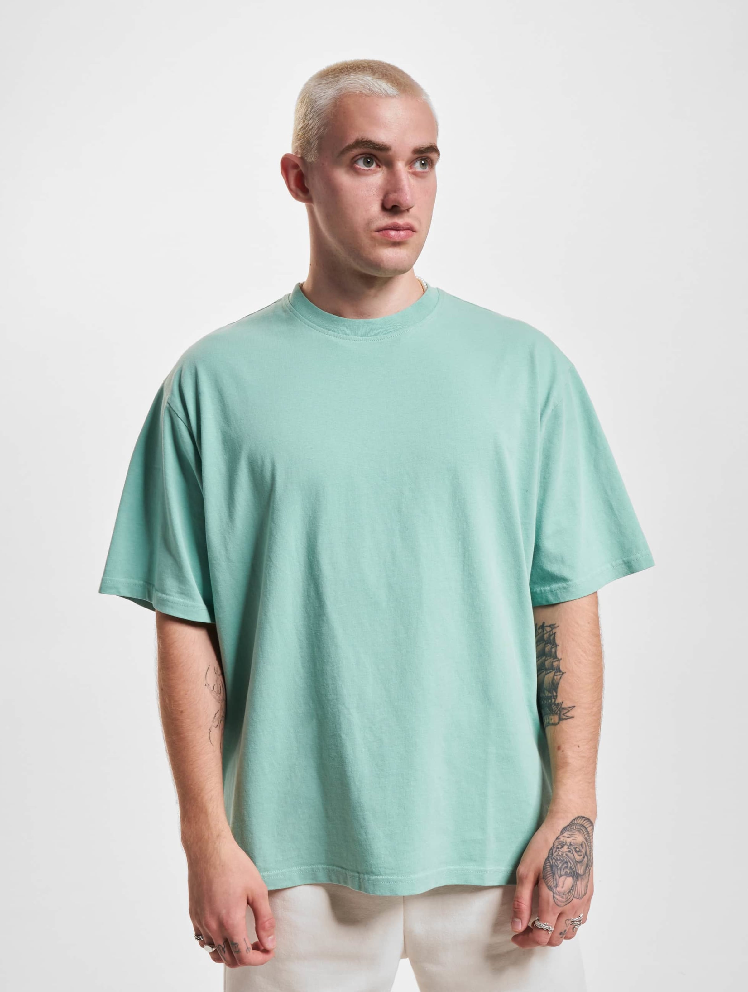 2Y Studios Basic Oversize T-Shirt Mannen op kleur groen, Maat XXL