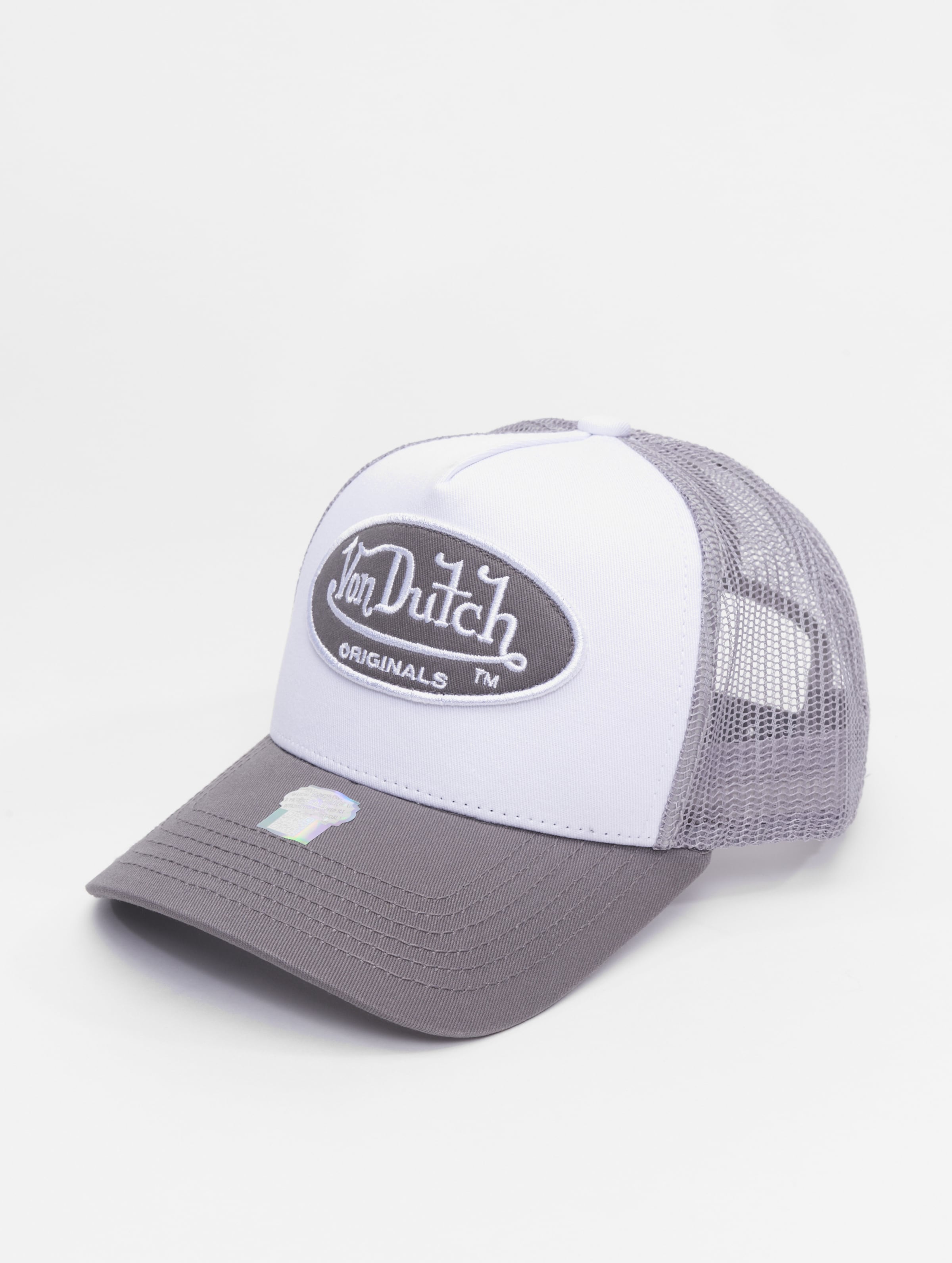 Von Dutch Pet - Wit Grijs - Fall '23 Collectie - One Size - Baseball Cap Heren - Trucker Cap - Pet Heren Volwassenen - Pet Dames - Petten