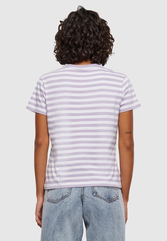Ladies Regular Striped Tee-0