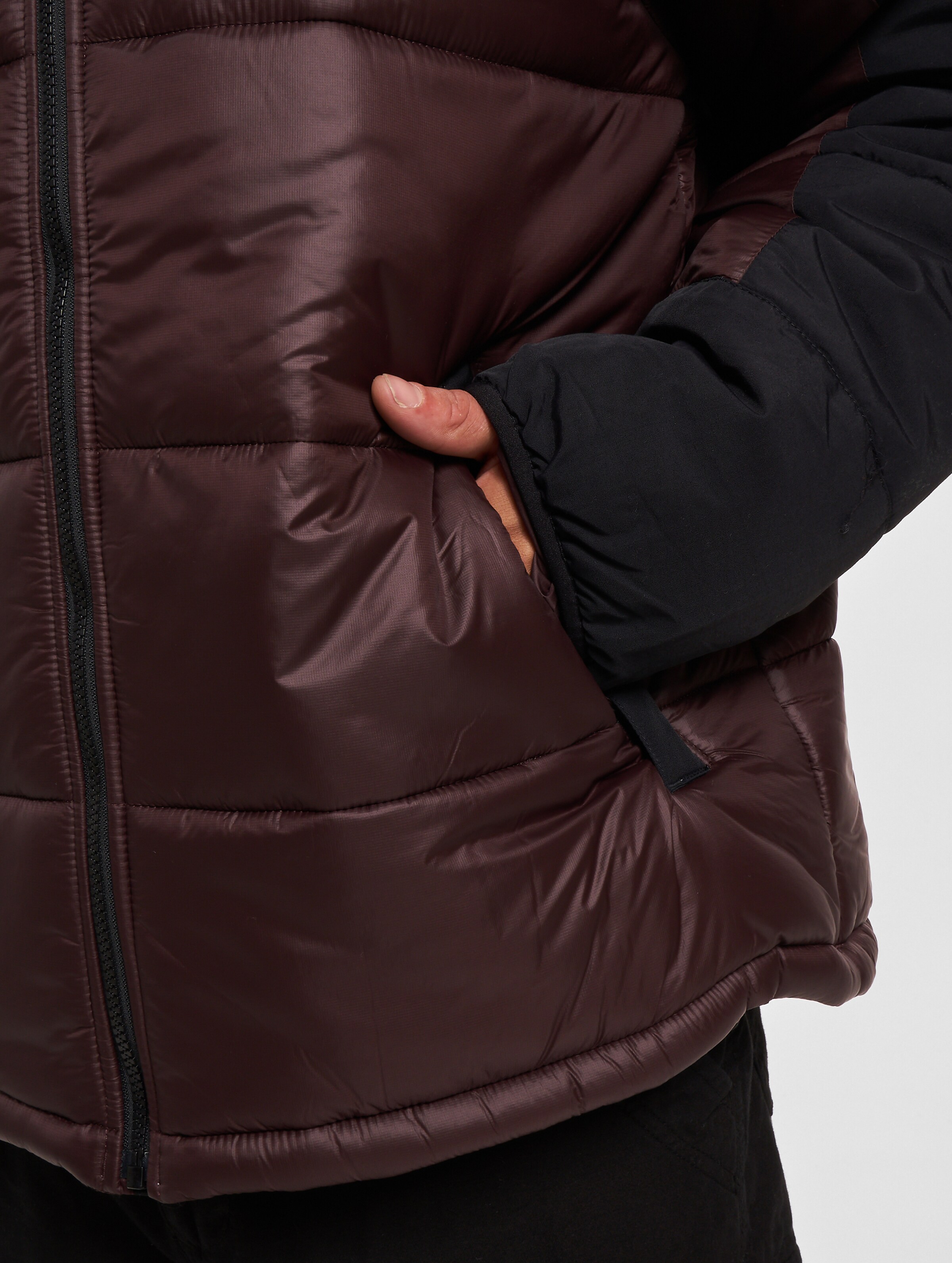 North face best sale leather puffer jacket