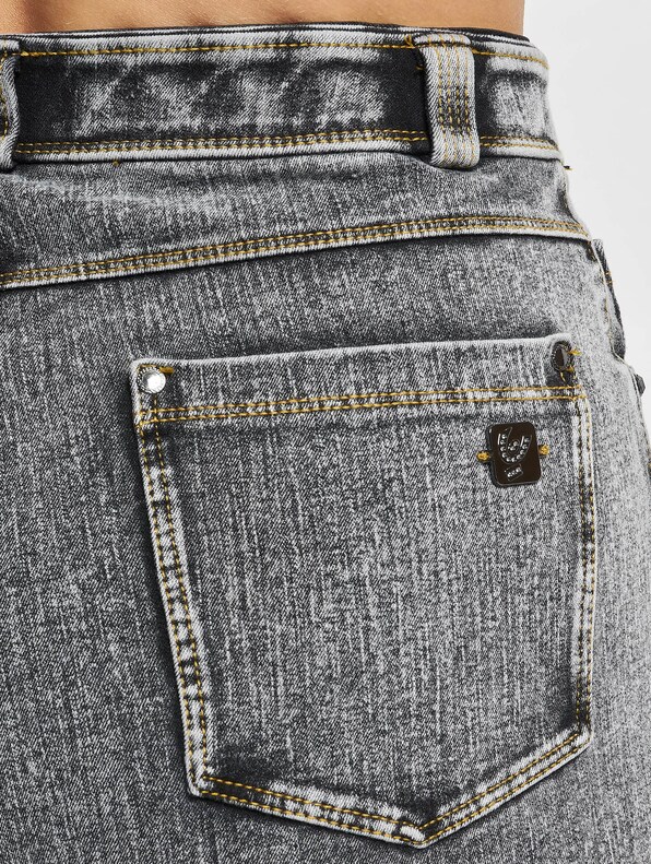 High Waist Wide Leg - Washed Denim-4