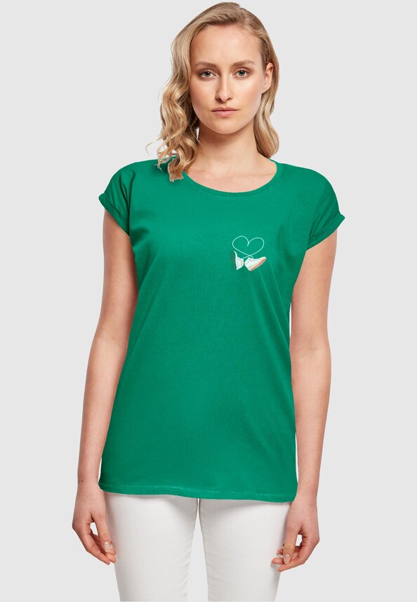 Ladies Kicks Love Extended Shoulder Tee-0