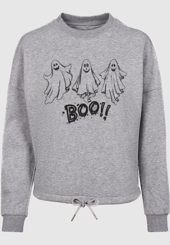 Ladies Halloween - Boo Oversize Crewneck-2