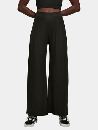 Ladies Rib Jersey Wide Leg Pants