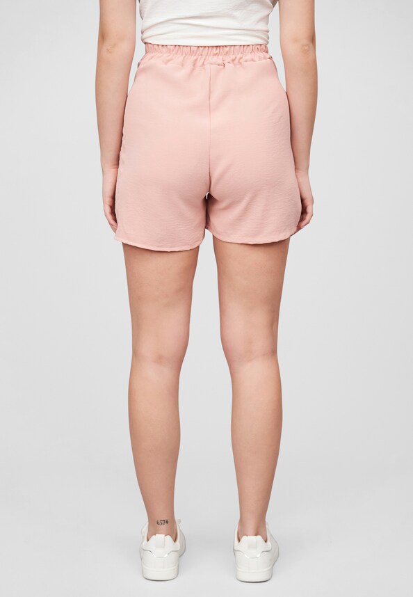 Cloud5ive Damen Shorts mit Deko-Bindegürtel u Elastikbund-1