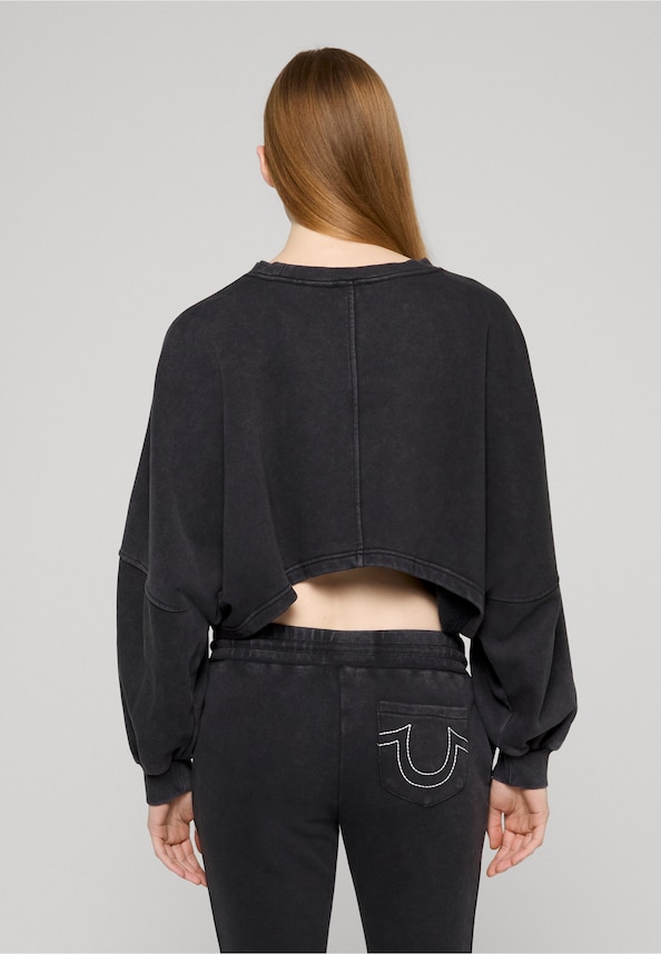 WASHED EMBROIDERED DOLMAN PULLOVER-1