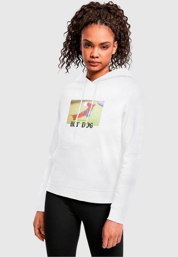 Ladies Tom and Jerry - Hot Dog Basic Hoody-0