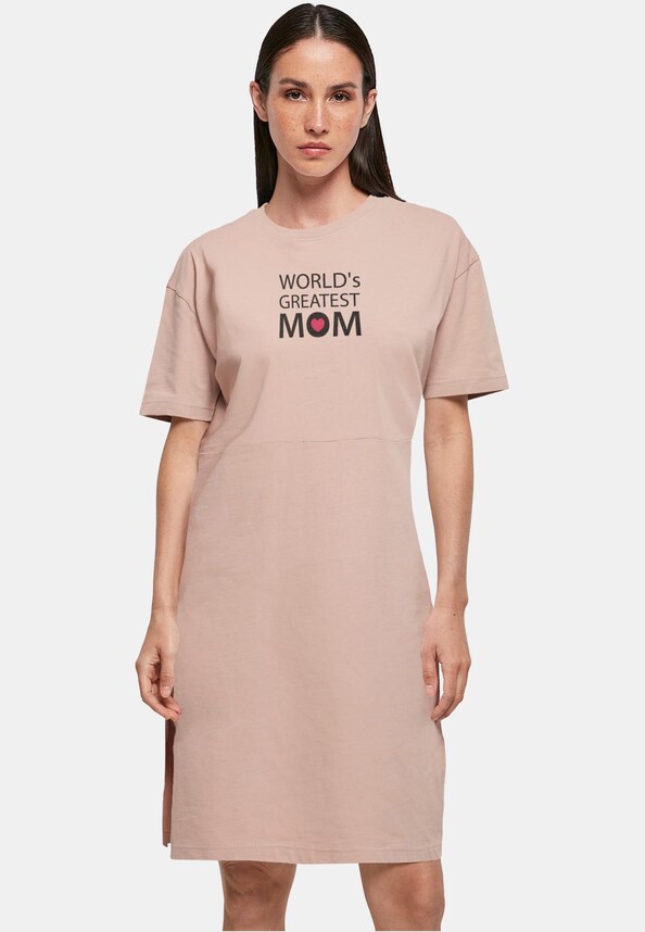 Ladies Mothers Day - Greatest mom Organic Oversized Slit-0