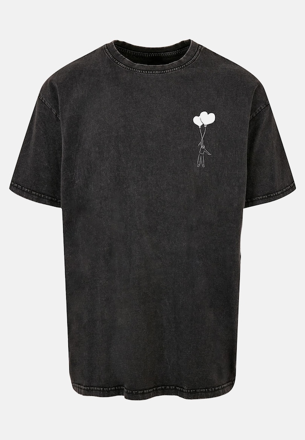 Merchcode Love In The Air Acid Washed Heavy Oversize Tee-4