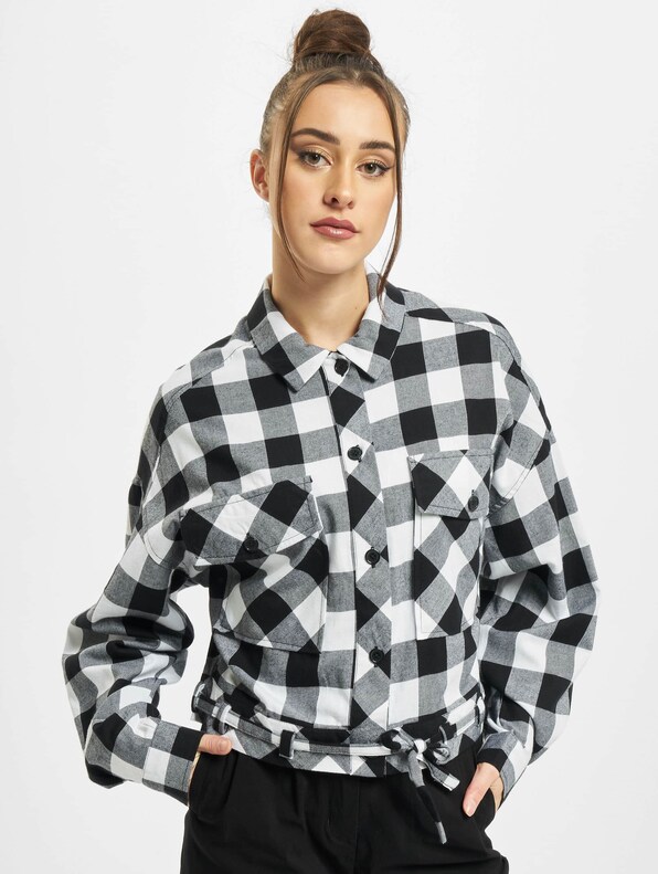 Ladies Short Oversized Check -2