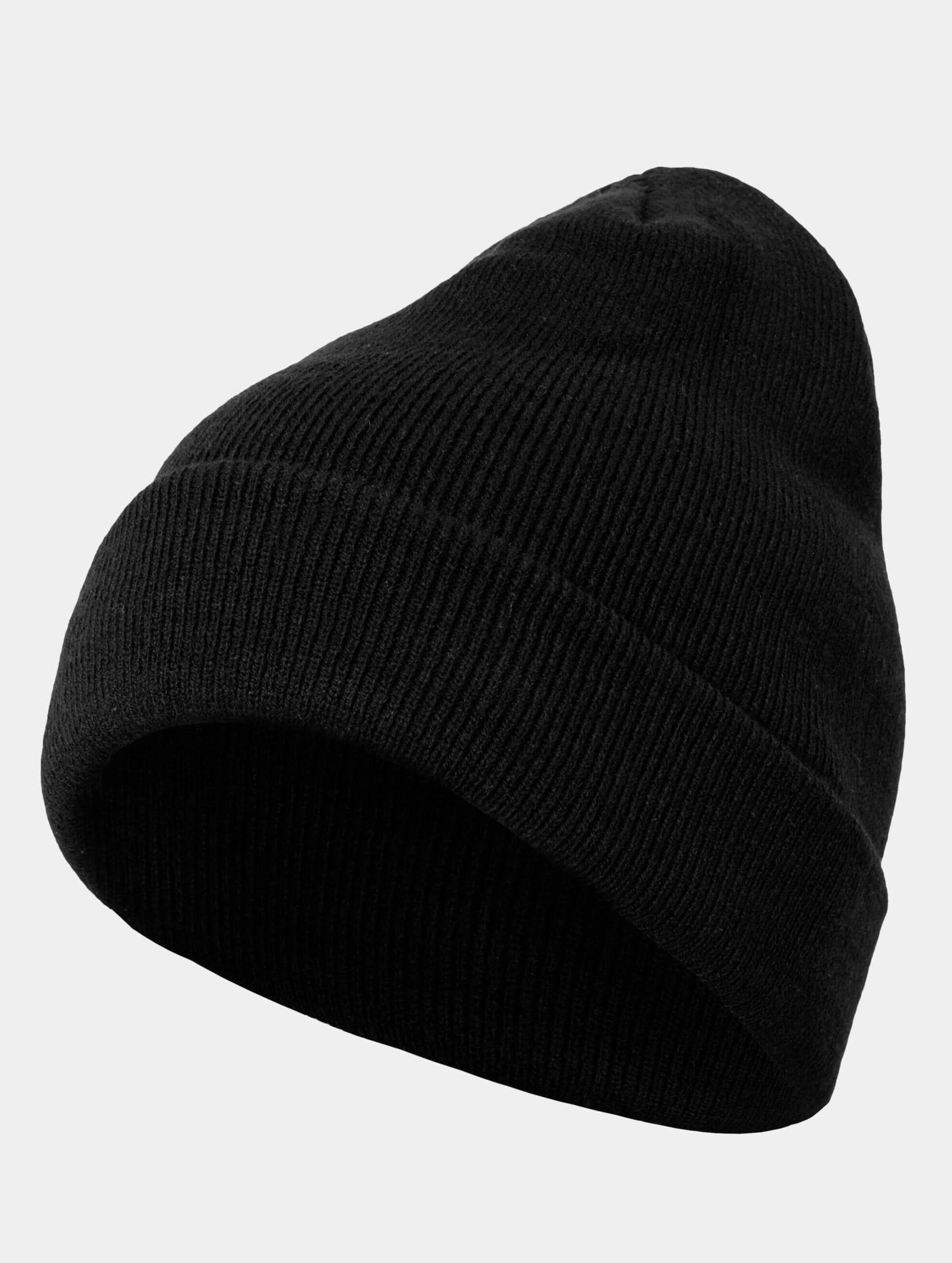 Build Your Brand Heavy Knit Beanie Mannen op kleur zwart, Maat ONE_SIZE