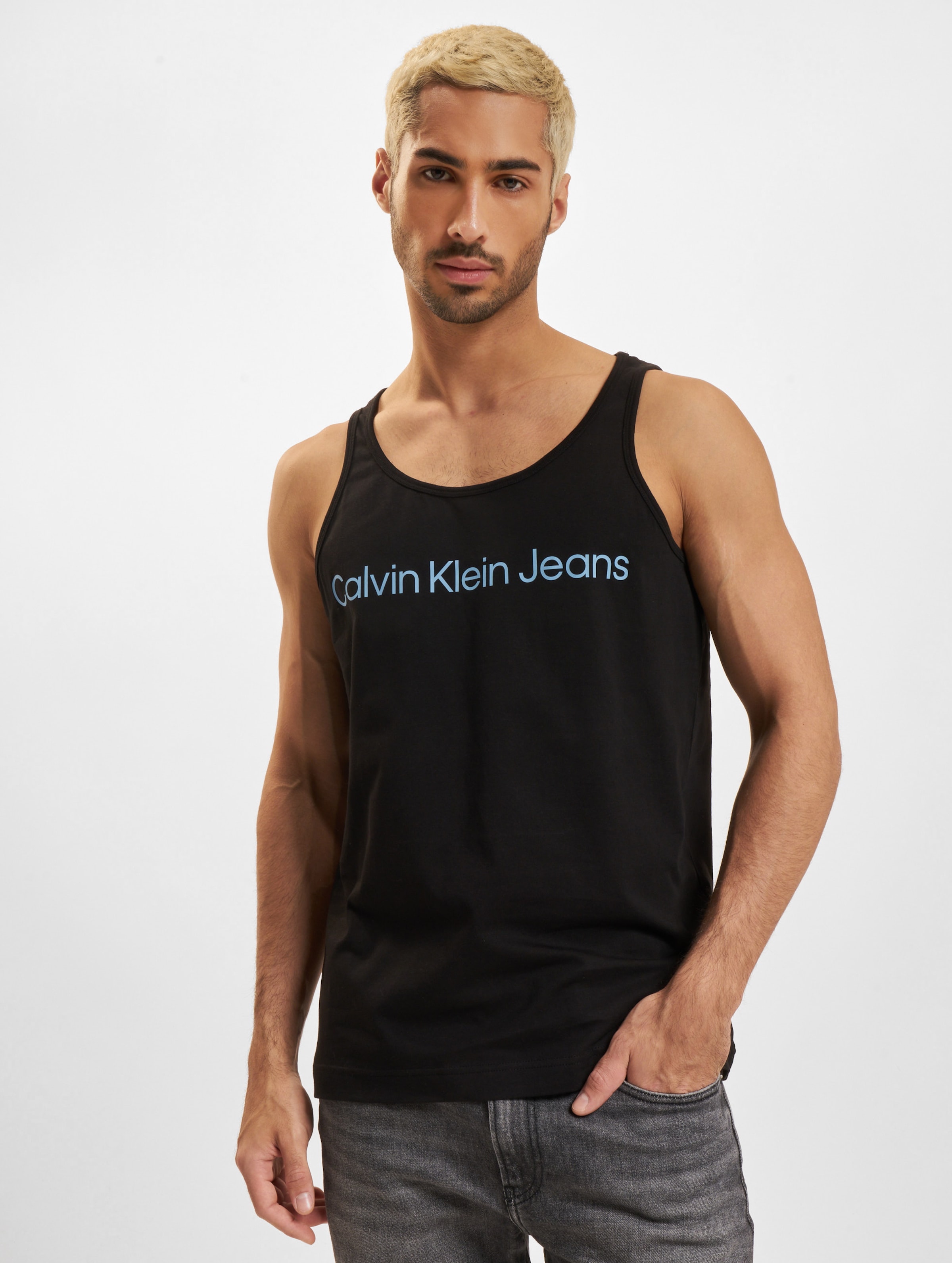 Calvin Klein Jeans Institutional Logo Tank Top Mannen op kleur zwart, Maat M