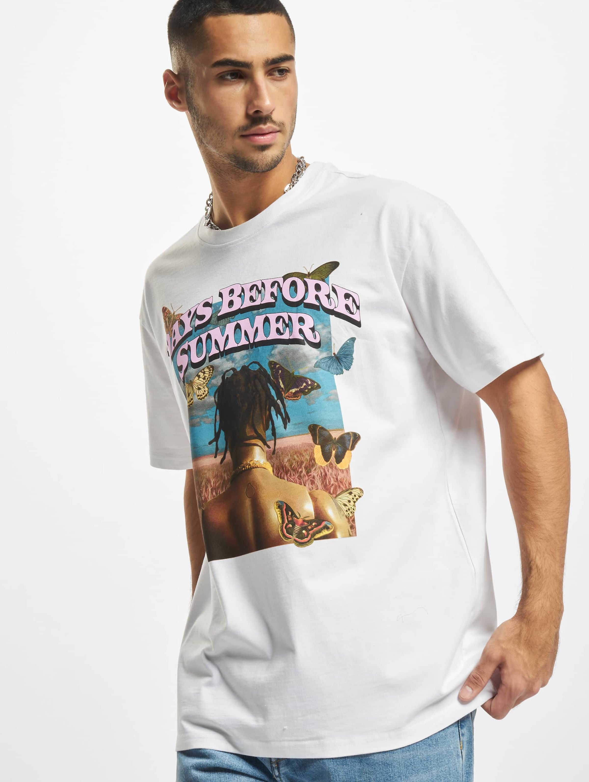 Camiseta Oversize Unisex Mister Tee 'Days Before Summer' - Talla única - Estampado Frontal, Cuello Redondo - Ideal Para Hombre Y Mujer