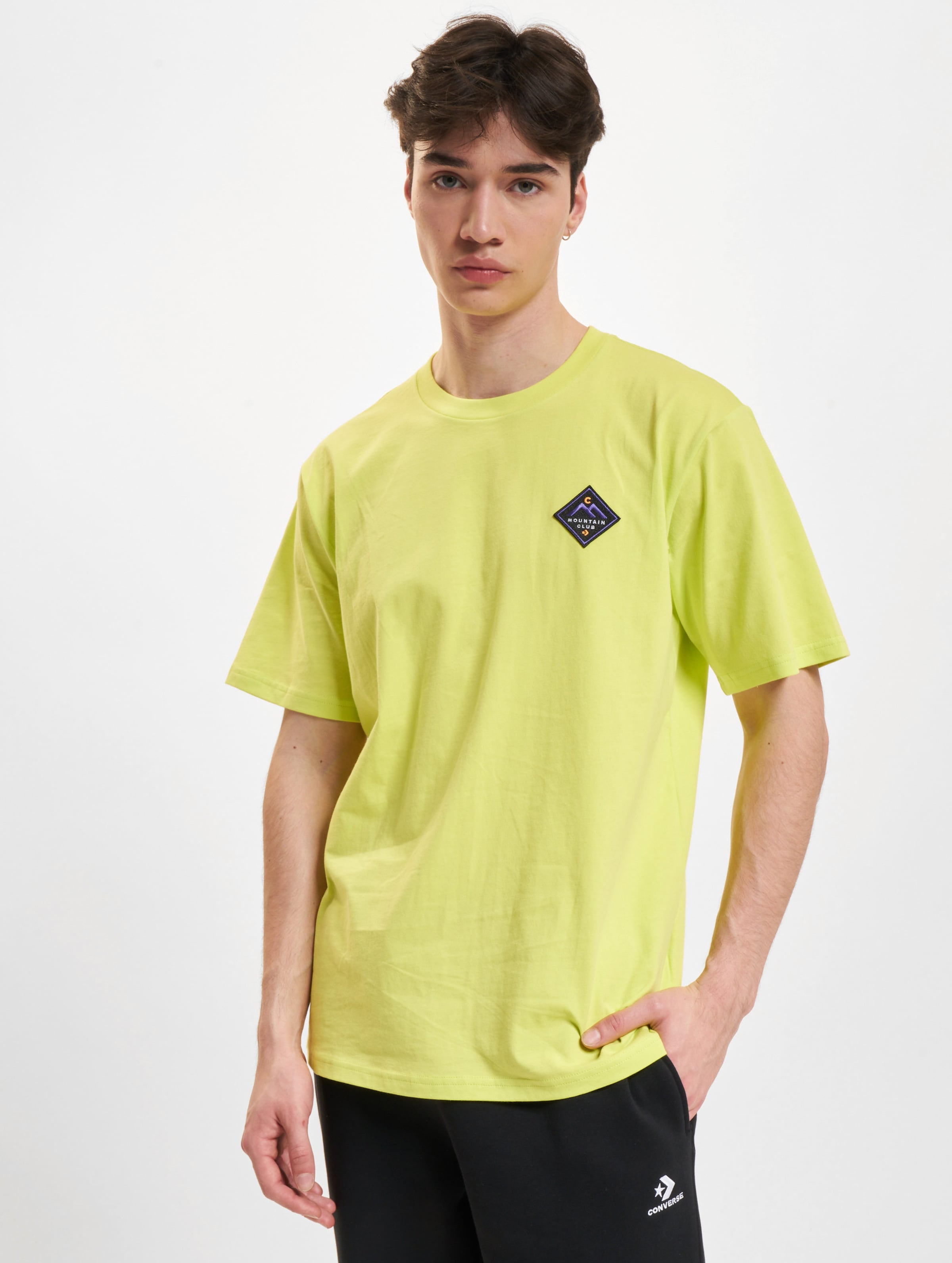 Converse Hilton T-Shirt Mannen op kleur geel, Maat L