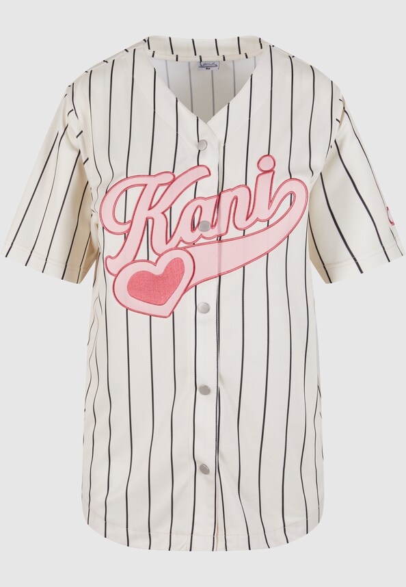 KW251-028-1 Varsity Heart Pinstripe Baseball Shirt-4