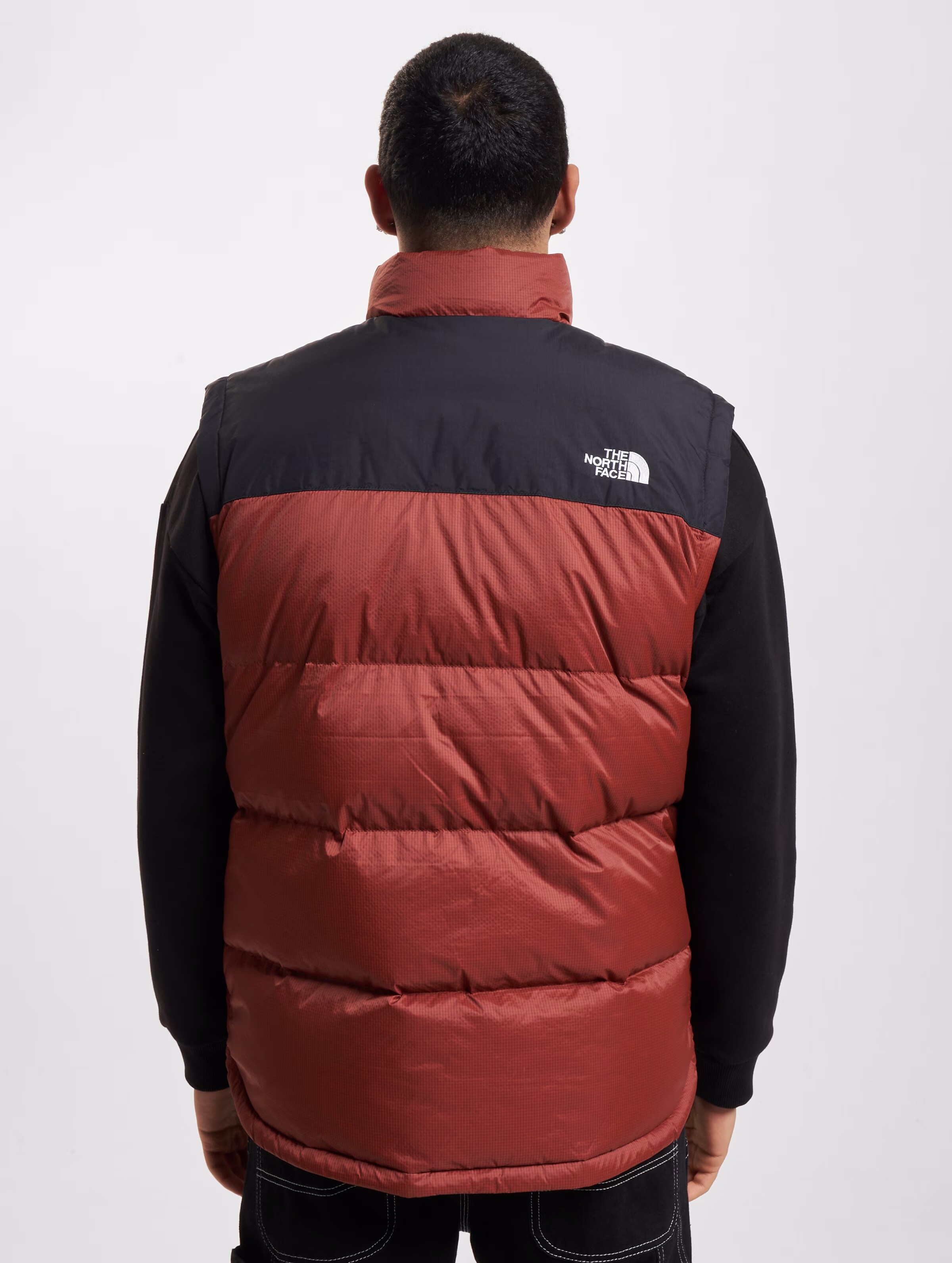 Red north face on sale vest