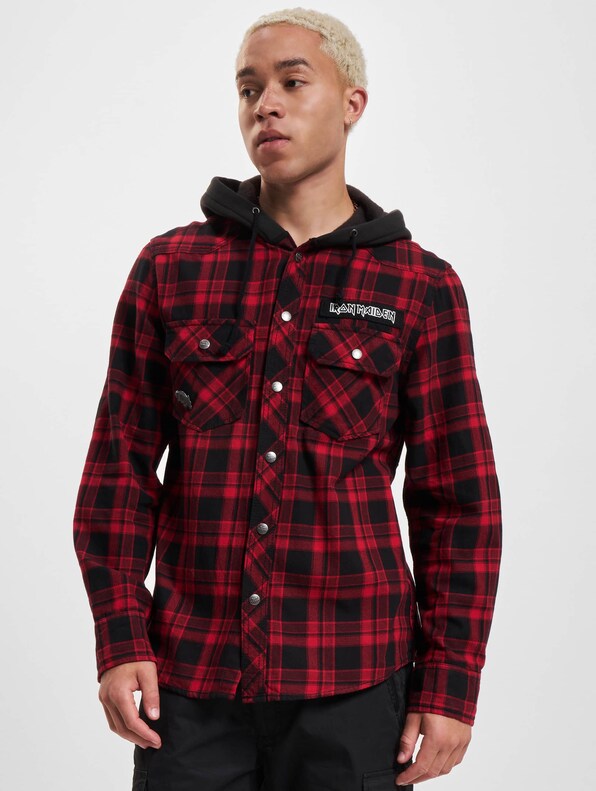 Iron Maiden Checkshirt Sweathood Eddy-2
