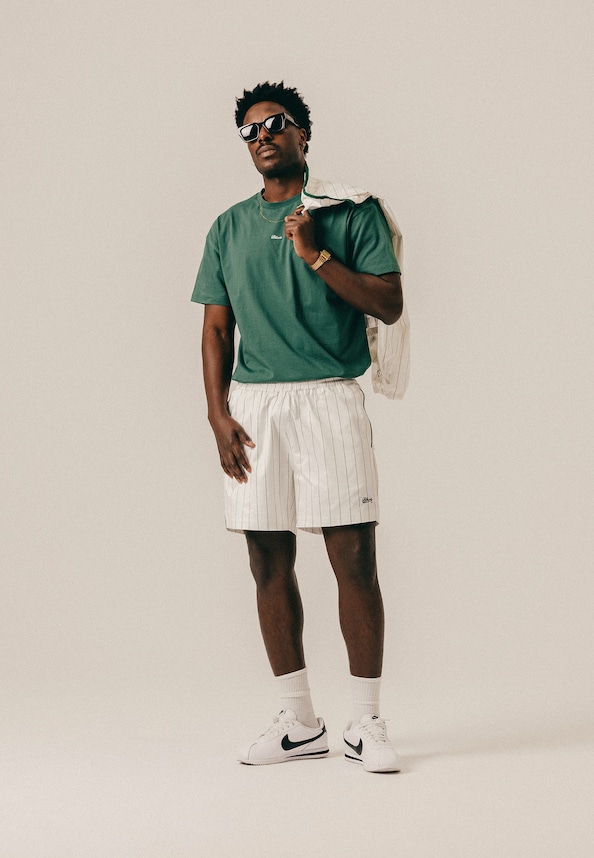 Striped Track Shorts-4