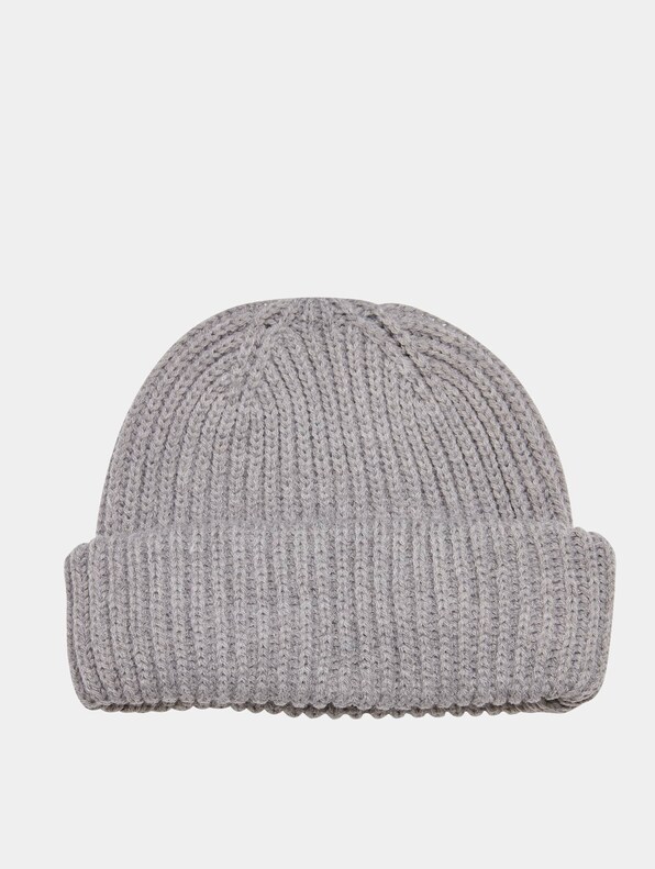KA223-008-3 Signature Fisherman Beanie grey melange-1