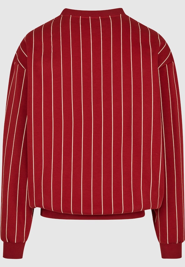 Autograph Pinstripe Sweat Os Crewneck-5