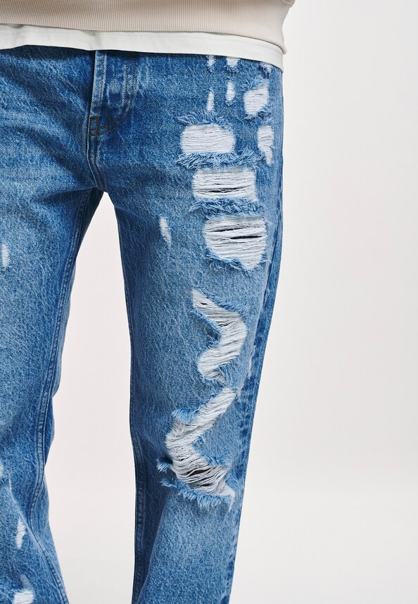 Firio Destroyed Straight Jeans-4