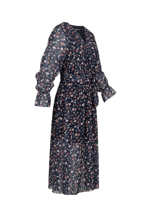 Cloud5ive V-Neck Chiffon Longform Dress-1