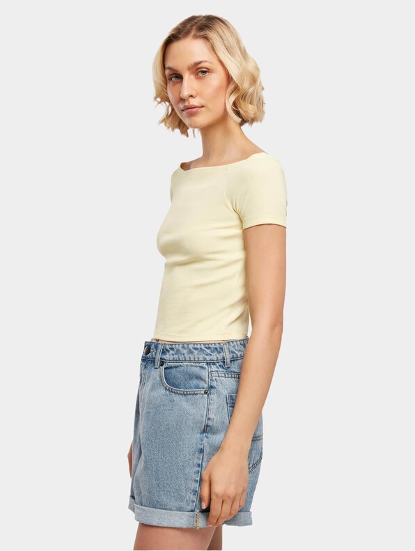 Ladies Off Shoulder Rib-2