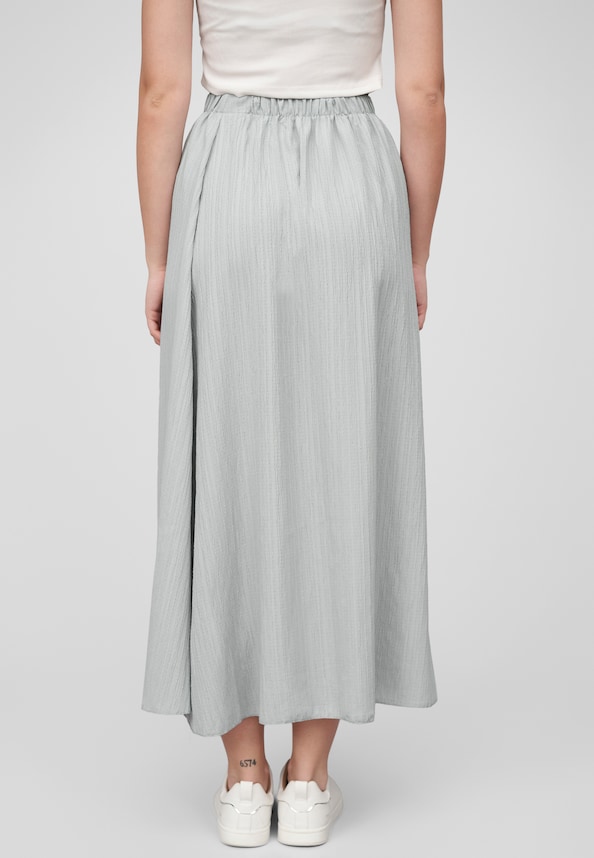 Cloud5ive Damen Longform Rock mit Strukturmuster und Gummibund-1