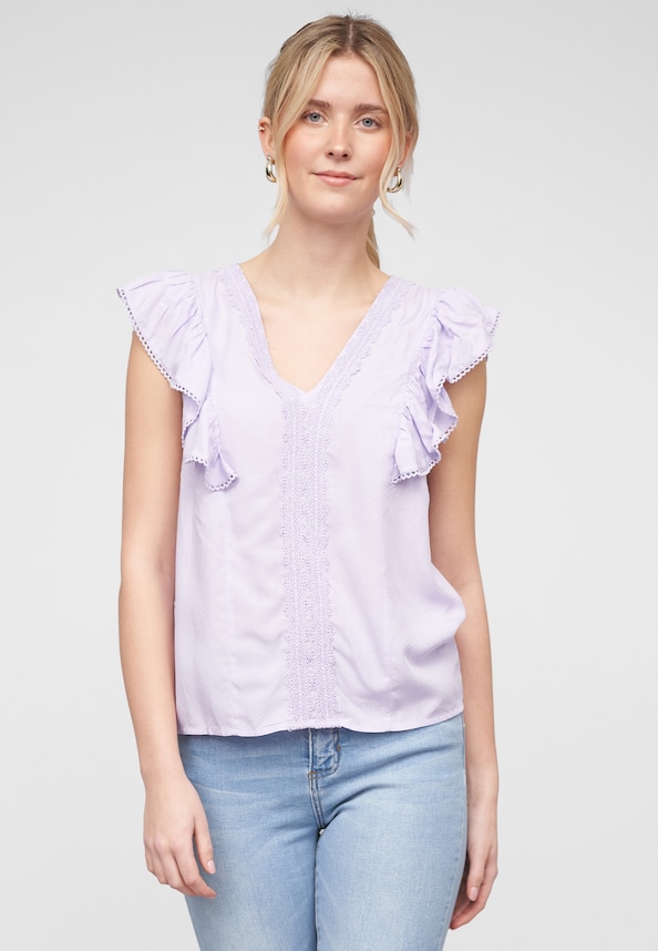 VIJULANA V-NECK S/L TOP/SU-0