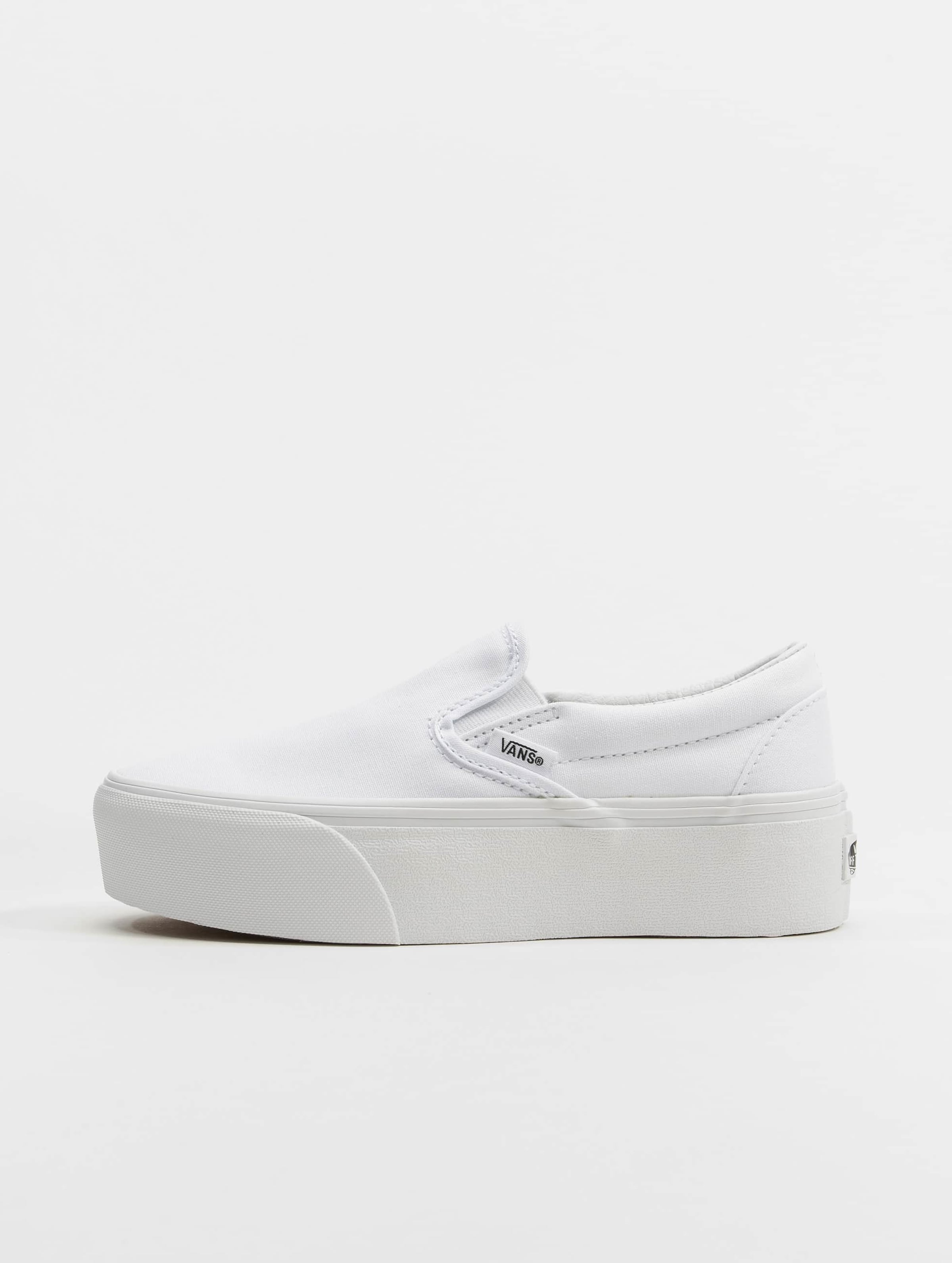 Black canvas vans slip on online