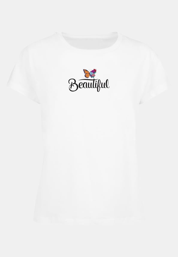 Ladies Frida Kahlo - Beautiful butterfly Box Tee-0