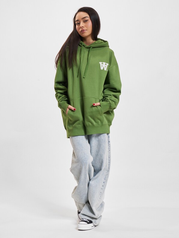 Wood Wood Cass Aa Moss Embroidery Hoodie-5