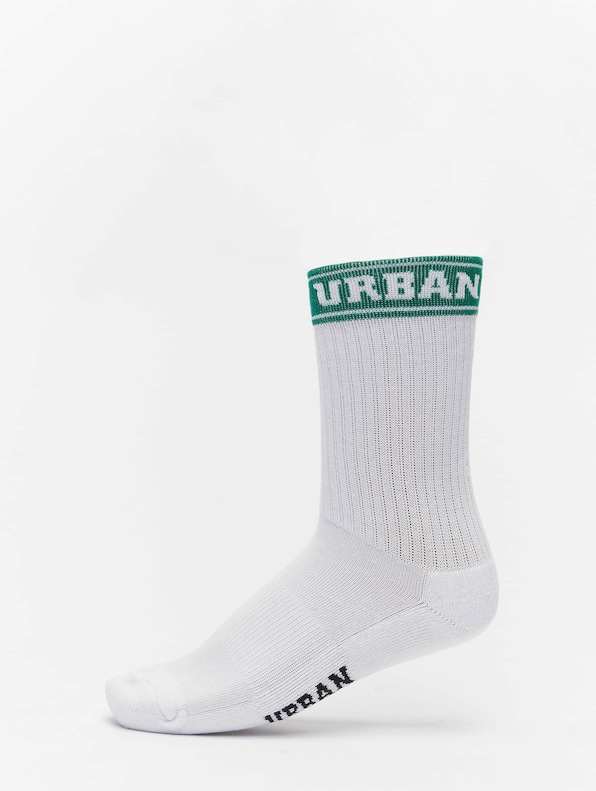 Short Sporty Logo Socks Coloured Cuff 4-Pack-1