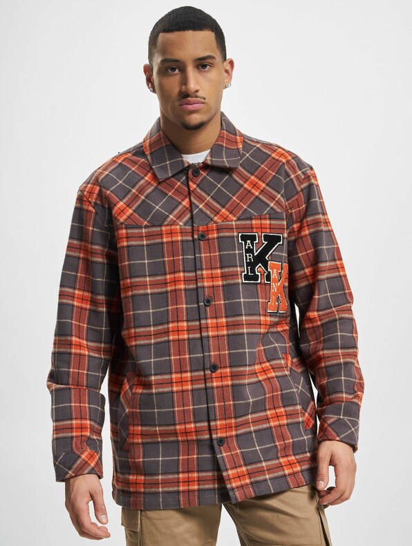 KM224-014-1 KK Chest Signature Heavy Flannel Overshirt-2