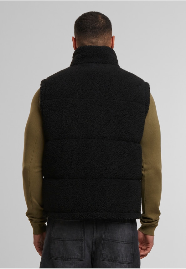 Basic Teddy Puffer Vest-1