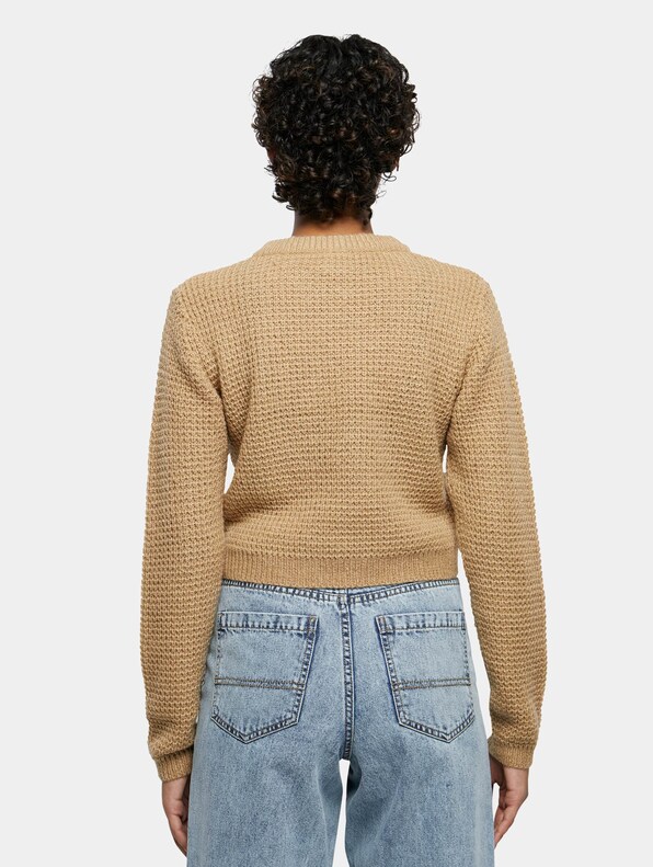 Ladies Short Waffle Sweater-1