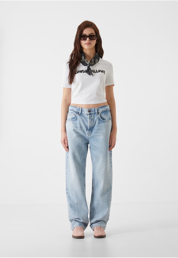 Lost Youth Ladies Cropped Tee - Cowboy Pillows-4