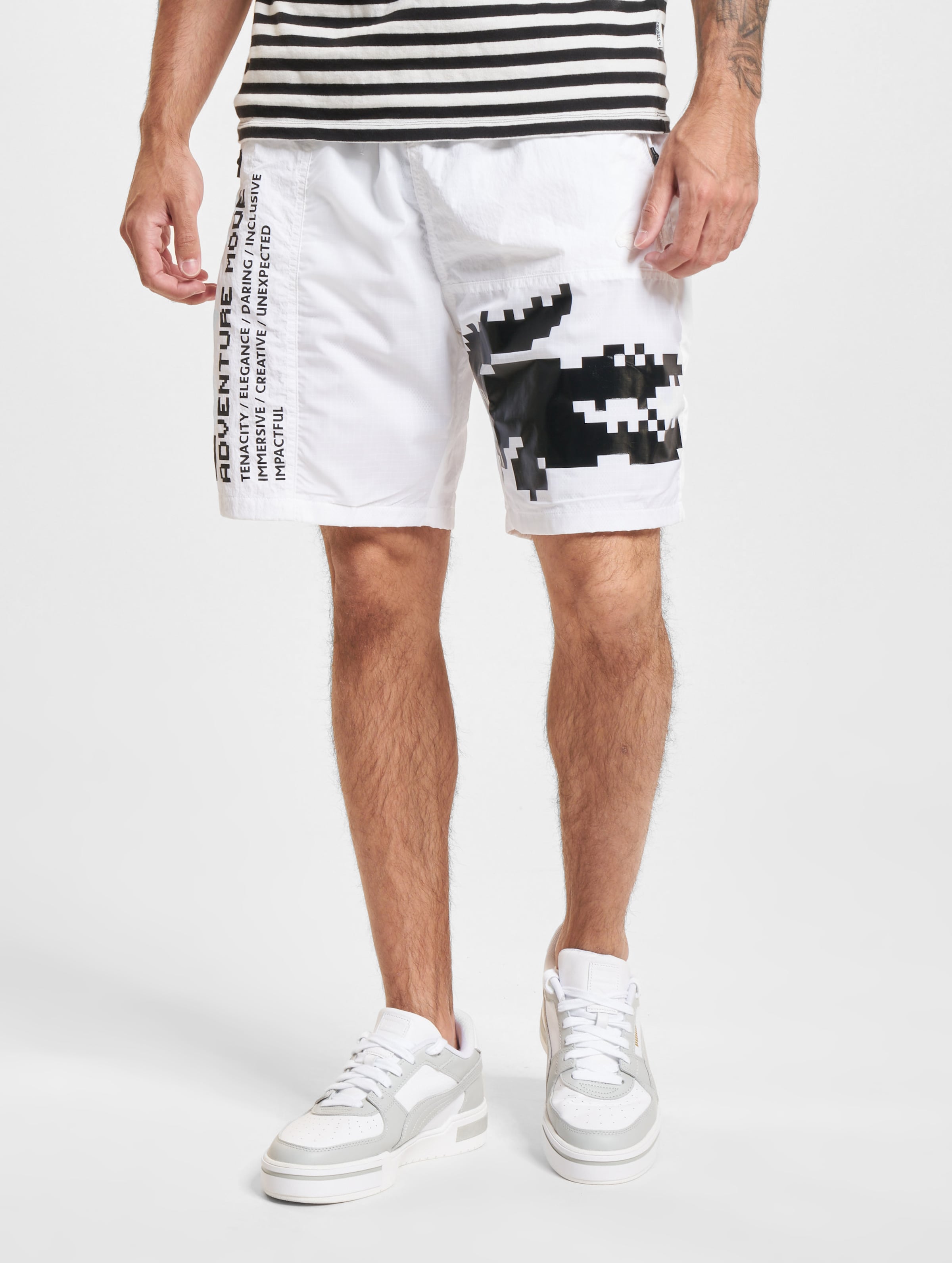 Lacoste Minecraft Shorts Männer,Unisex op kleur wit, Maat 46