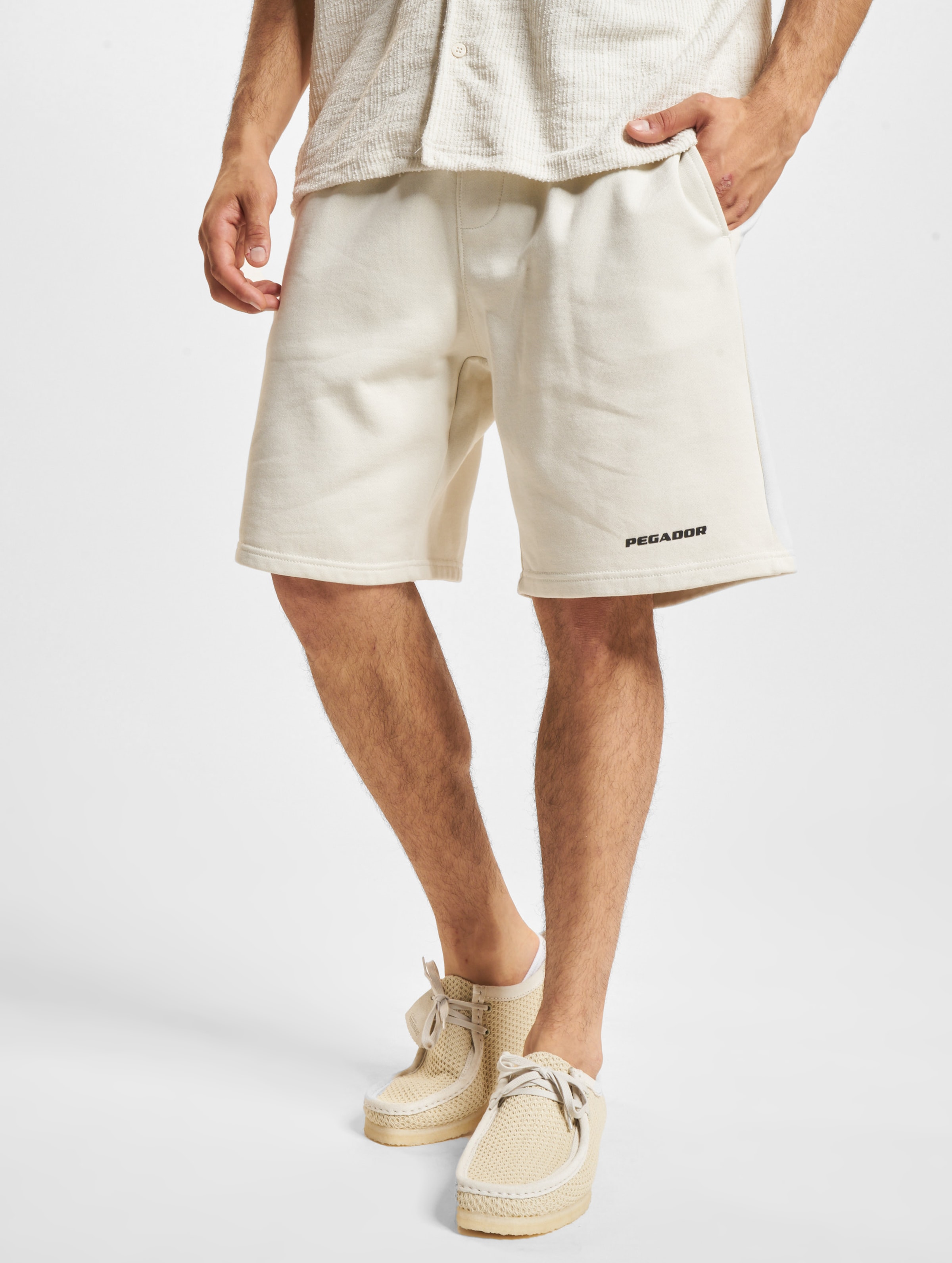 PEGADOR Logo Heavy Shorts Männer,Unisex op kleur beige, Maat M