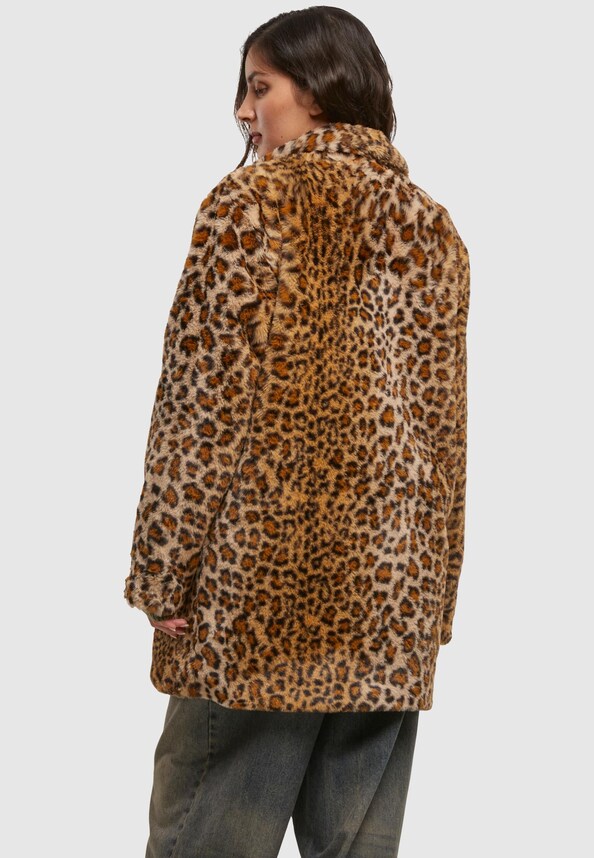Ladies Oversized Faux Fur Leo -1