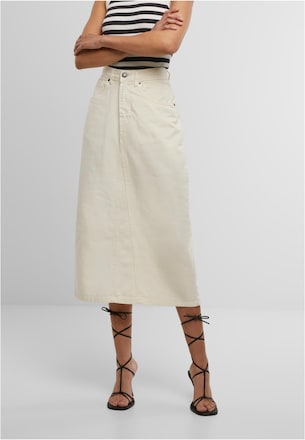 Ladies Soft Denim Midi Skirt