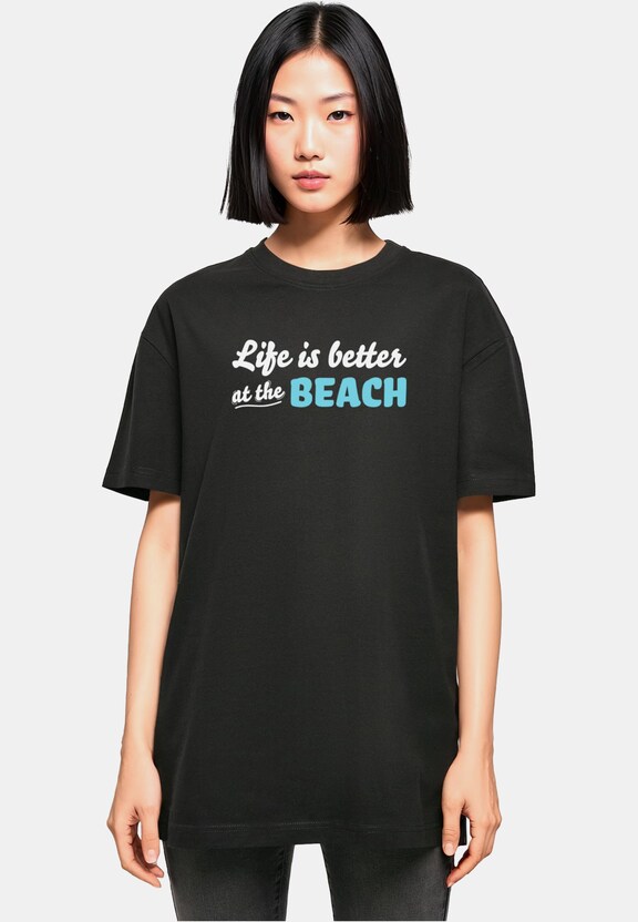 Ladies Summer - Life is better at the beach Oversized Boyfriend-0