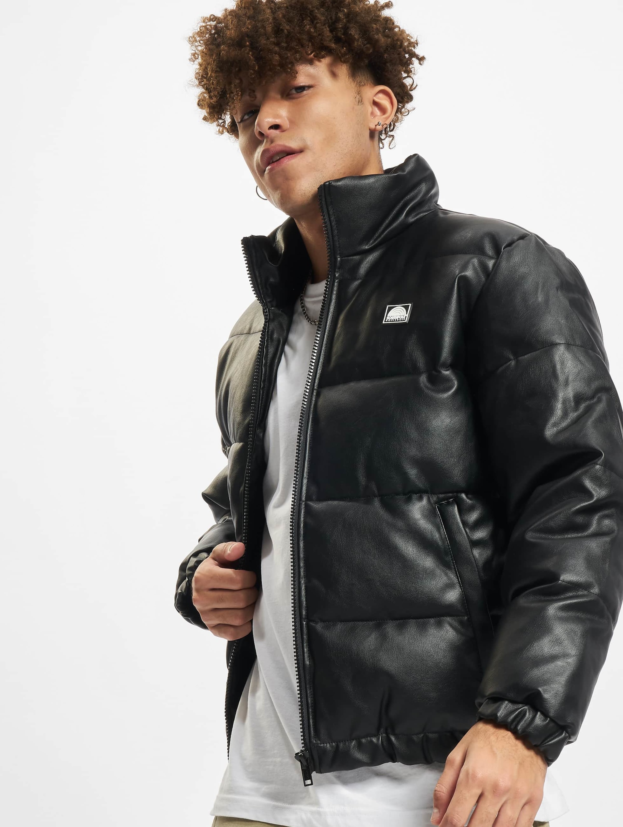 Southpole Jacket -XL- Imitation Leather Bubble Zwart