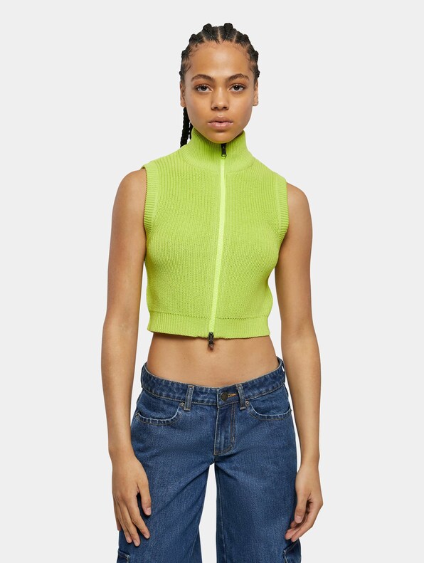 Ladies Short Knit Vest-0