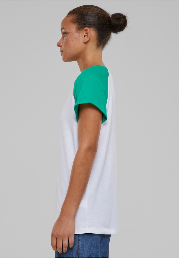 Ladies Contrast Raglan Tee-2