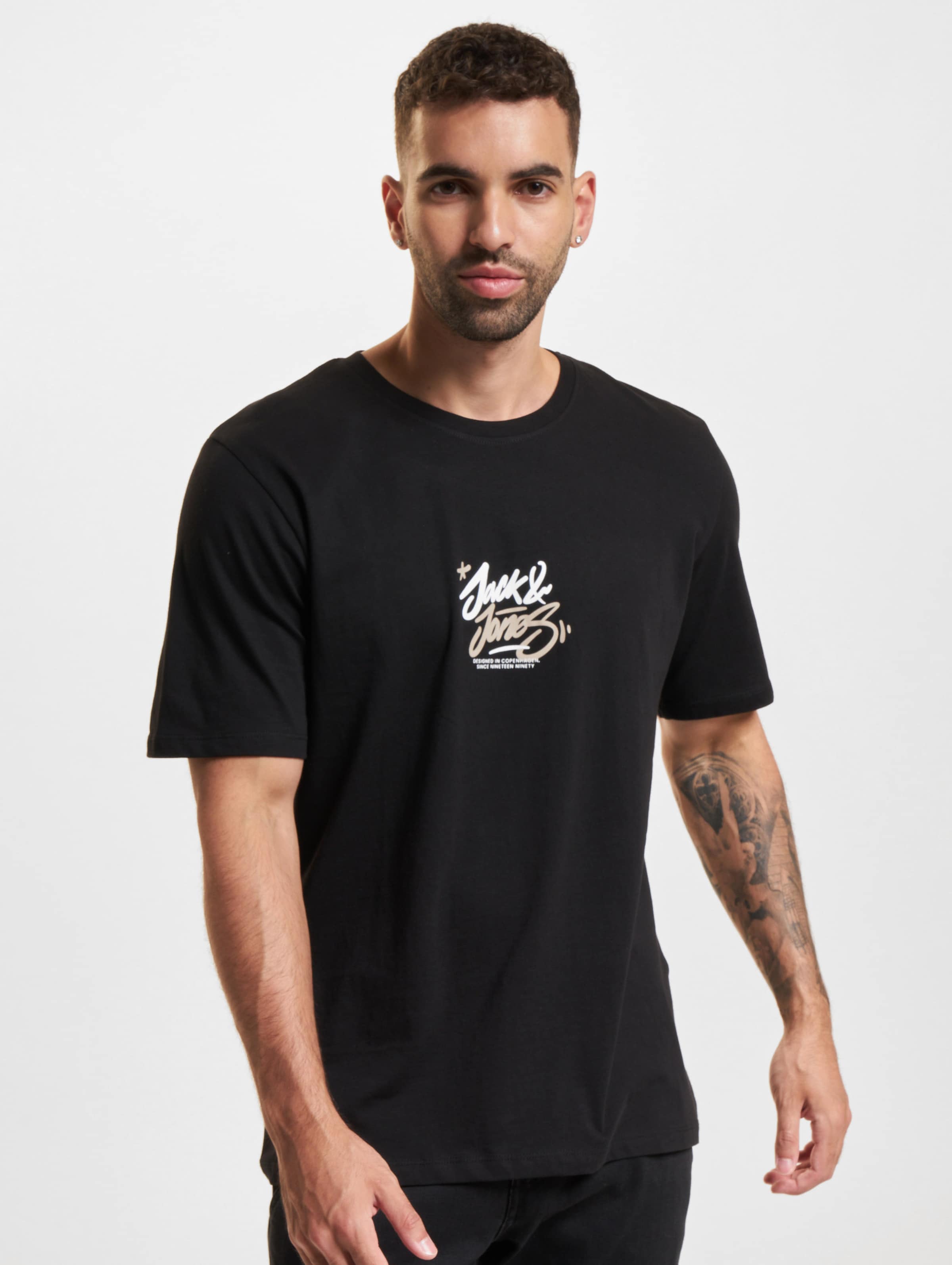 Jack & Jones Sequoia Crew Neck T-Shirts Männer,Unisex op kleur zwart, Maat XXL