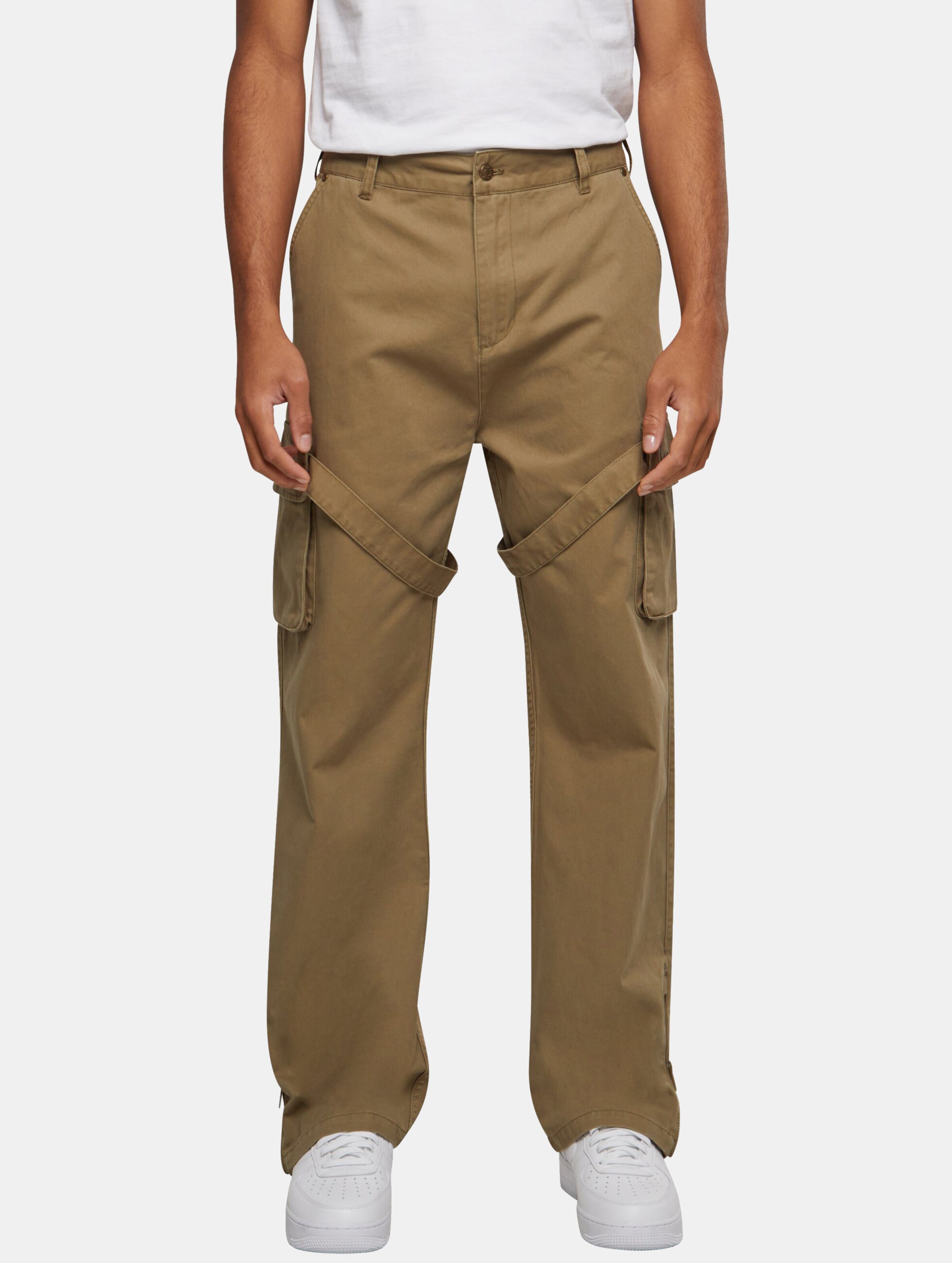 Karl Kani Small Signature Washed Cargo Pants Männer,Unisex op kleur olijf, Maat XS