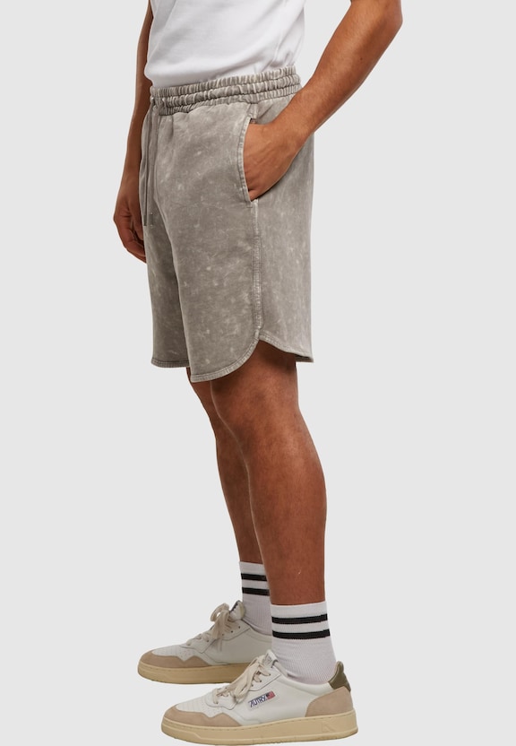 Washed Piped Shorts-2