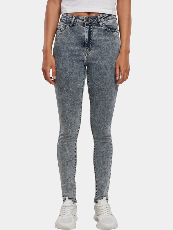 Urban Classics High Waist Skinny Jeans Mid Stone-2
